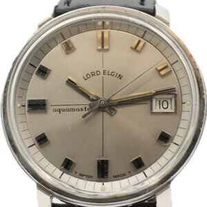 Vintage 35mm Lord Elgin Aquamaster Men's Automatic Wristwatch 994 Swiss Steel